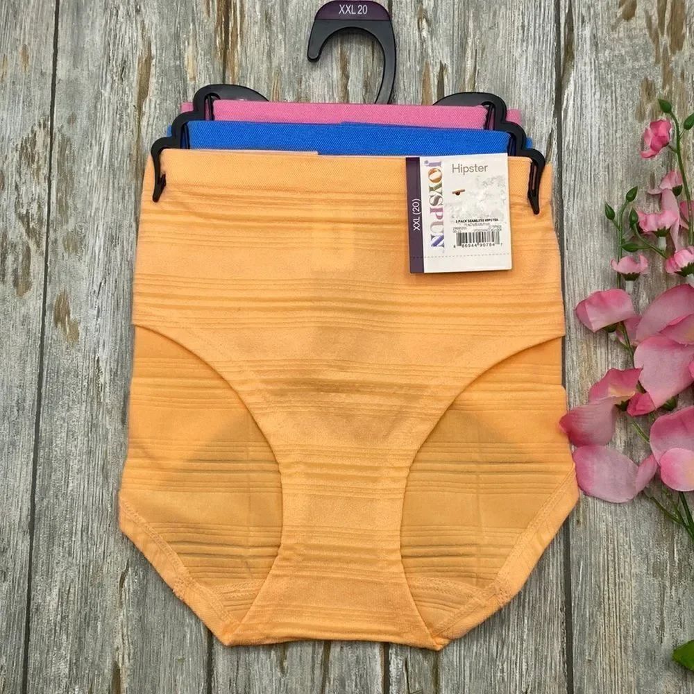 Seamless Hipster Underwear Panties 3-Pack Size XXL